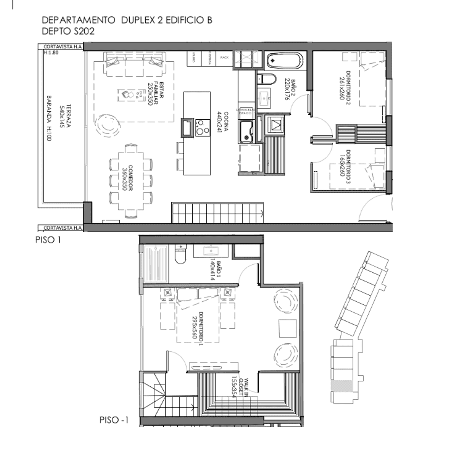 Plano S202B Edificio B – DUPLEX