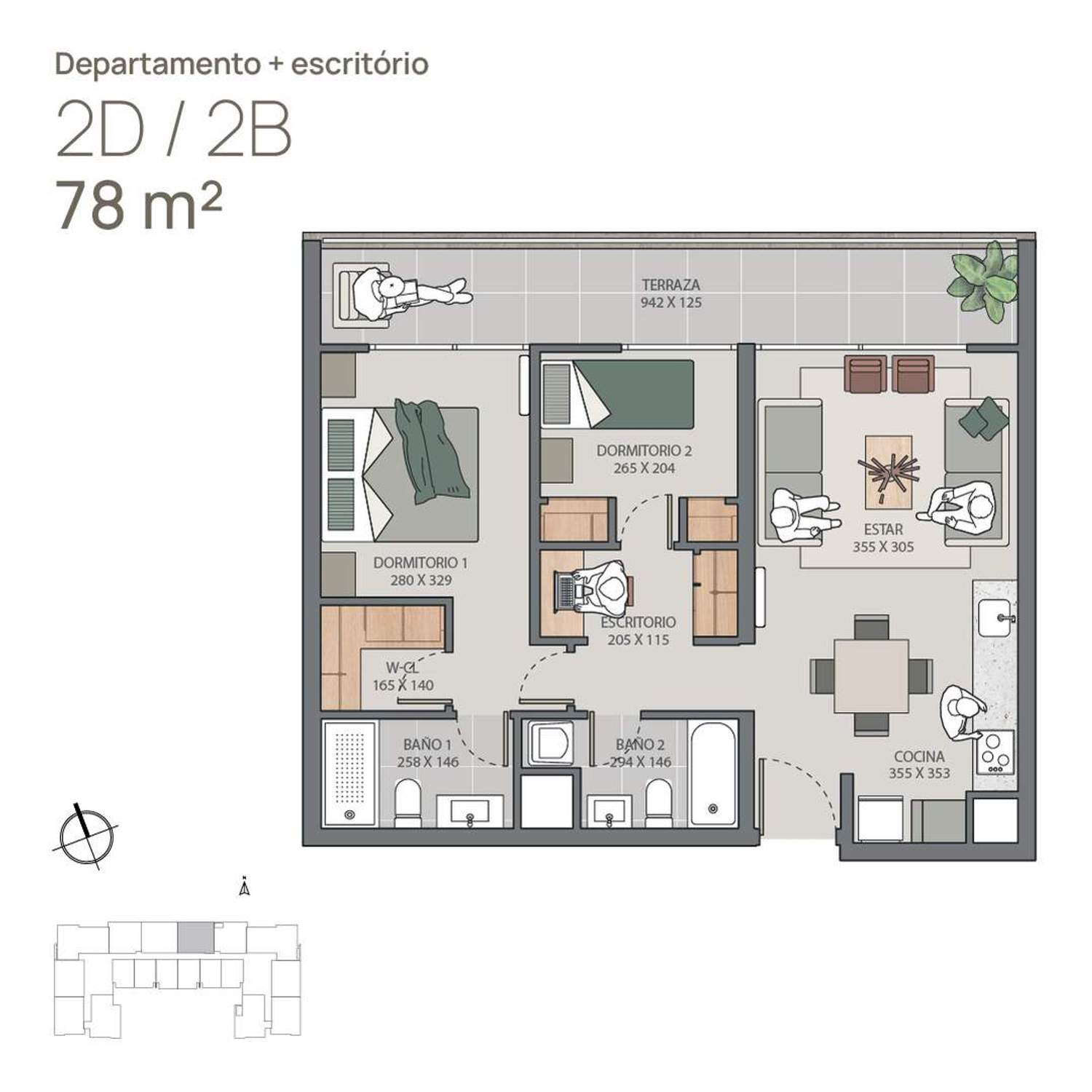 Plano Depto 506 - 2D/2B