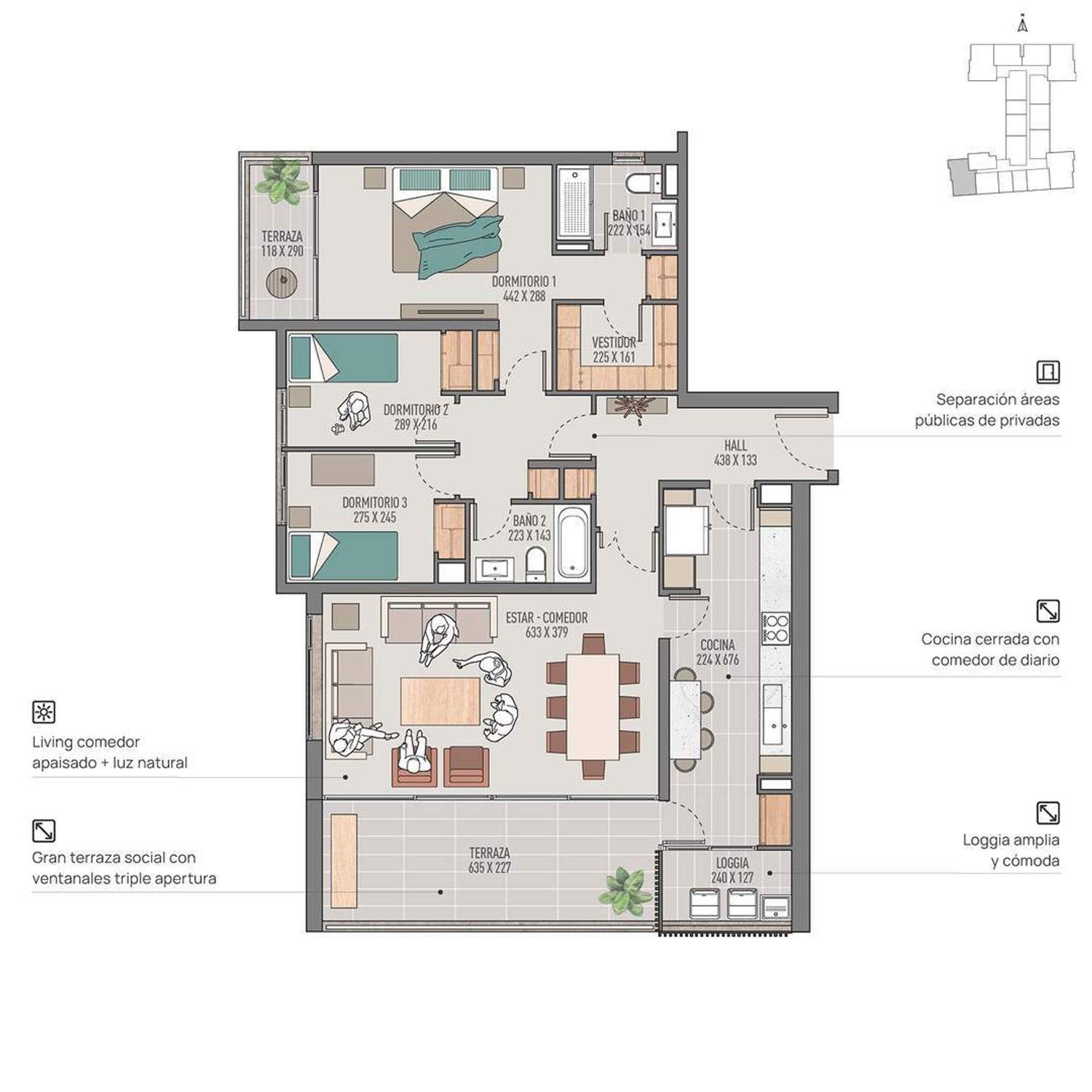 Plano 202 - 136 m²