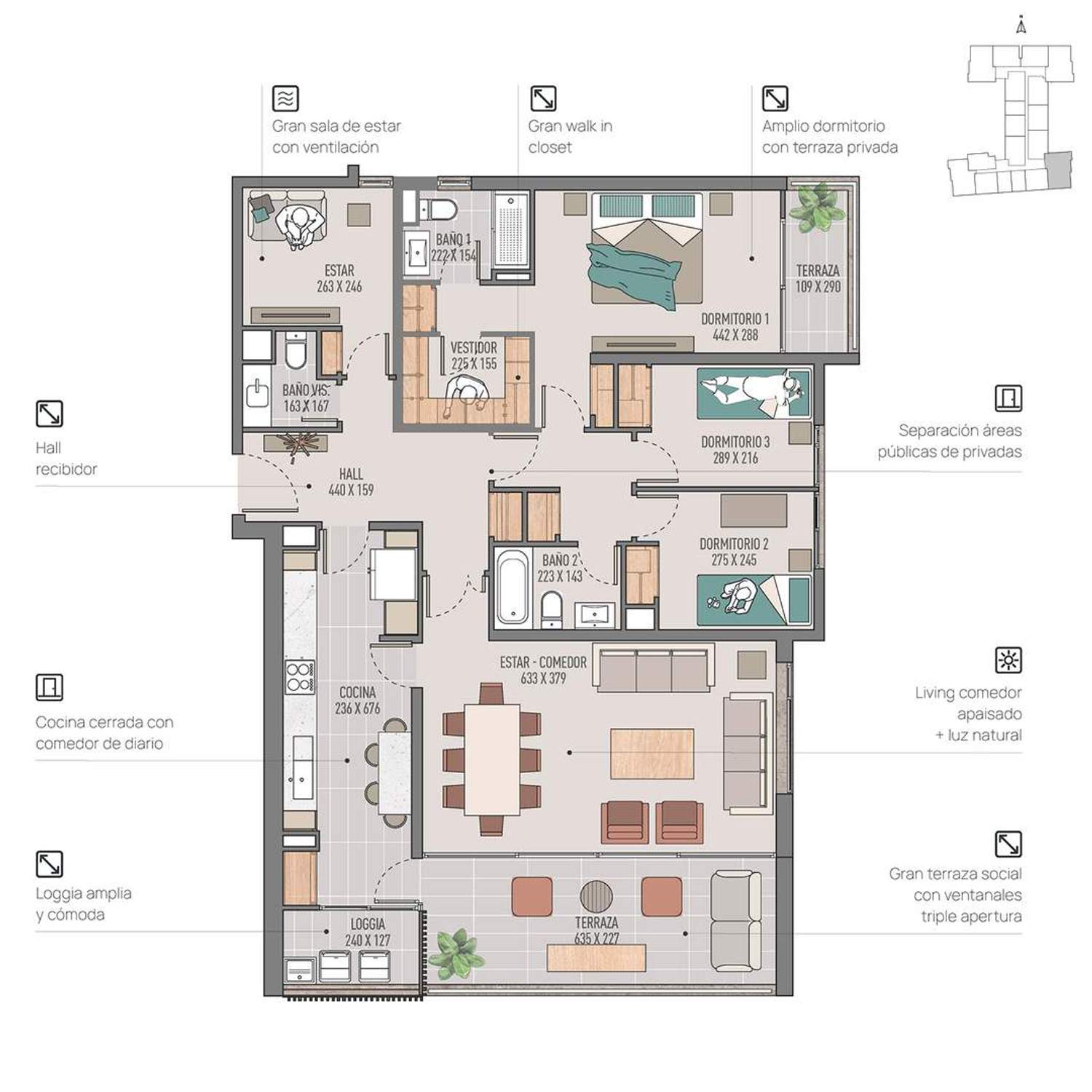 Plano 207 - 149 m2