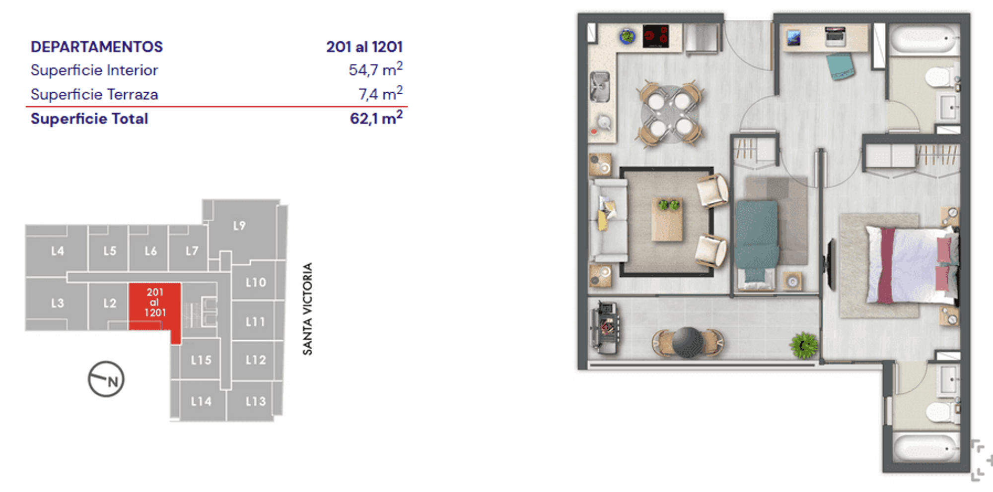 Plano (2D+2B) L1