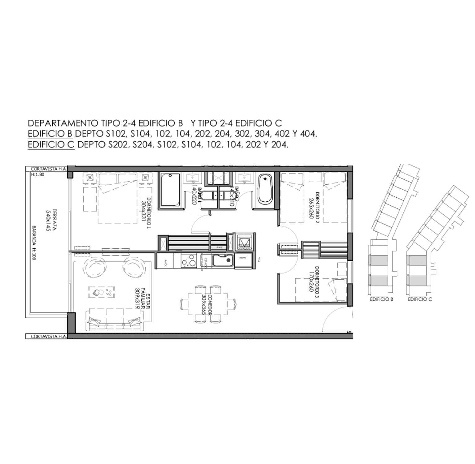 Plano 2-4 Edificio B y C