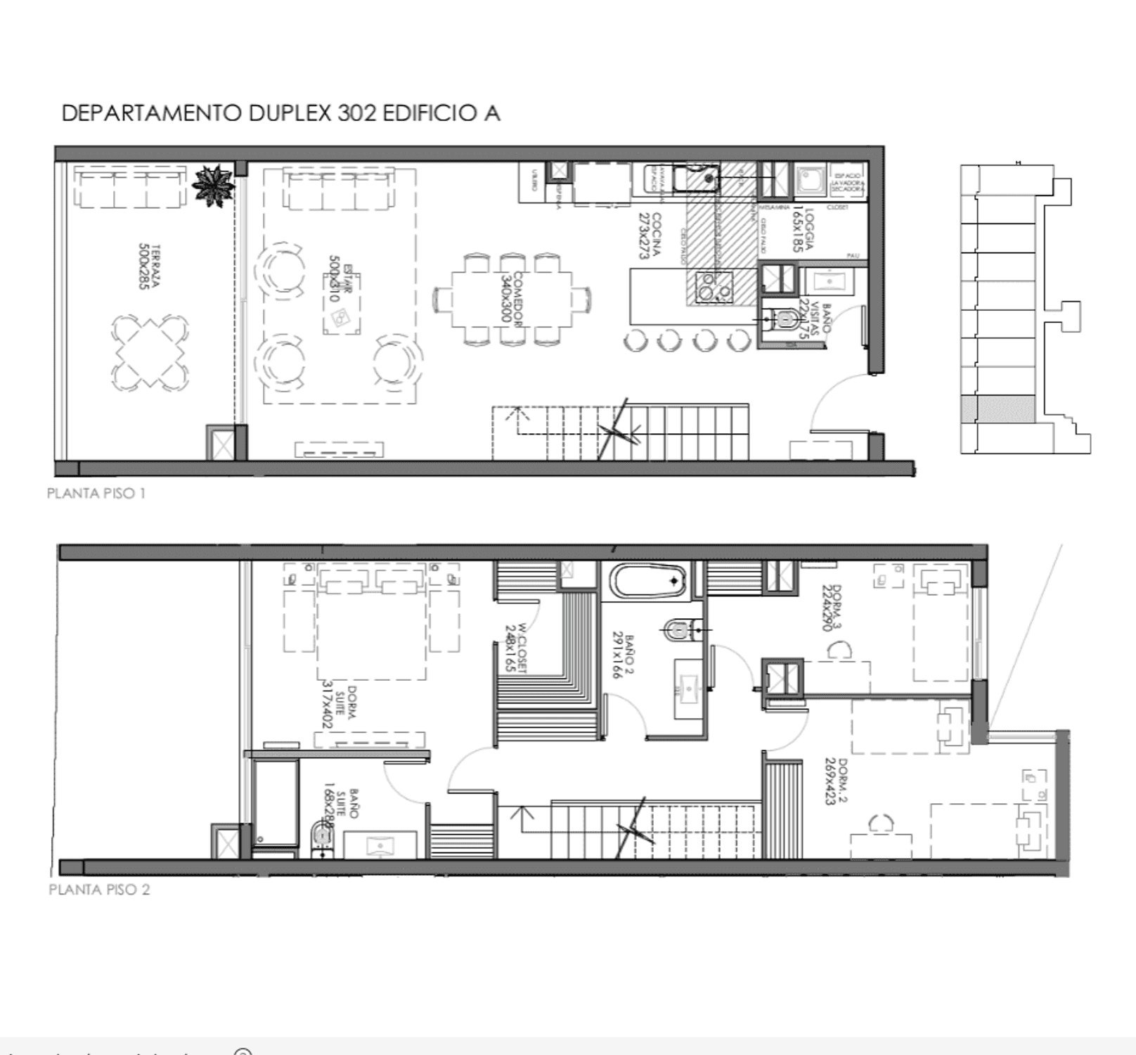 Plano 302 Edificio A – Duplex