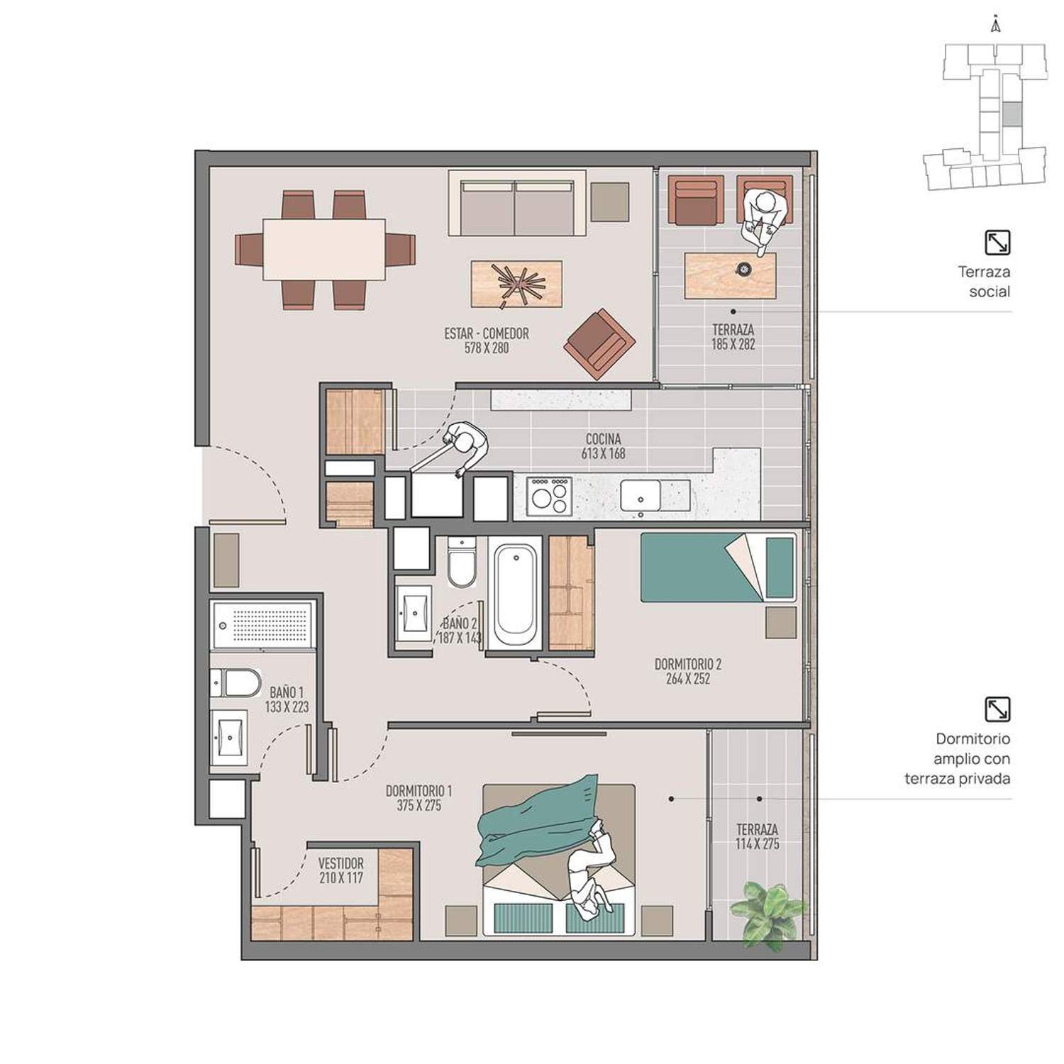 Plano 209 - 81,3 m2