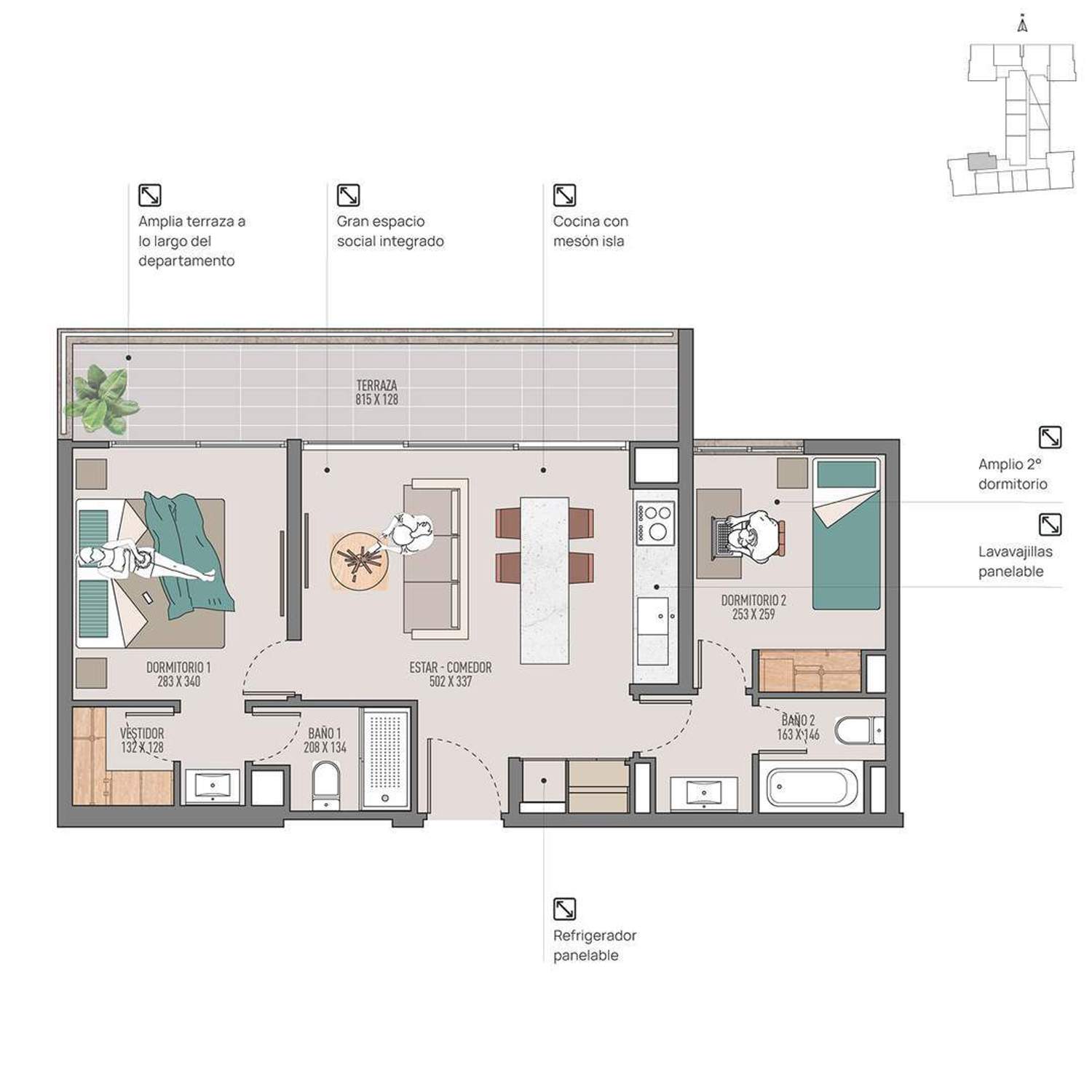 Plano 201 – 69m2