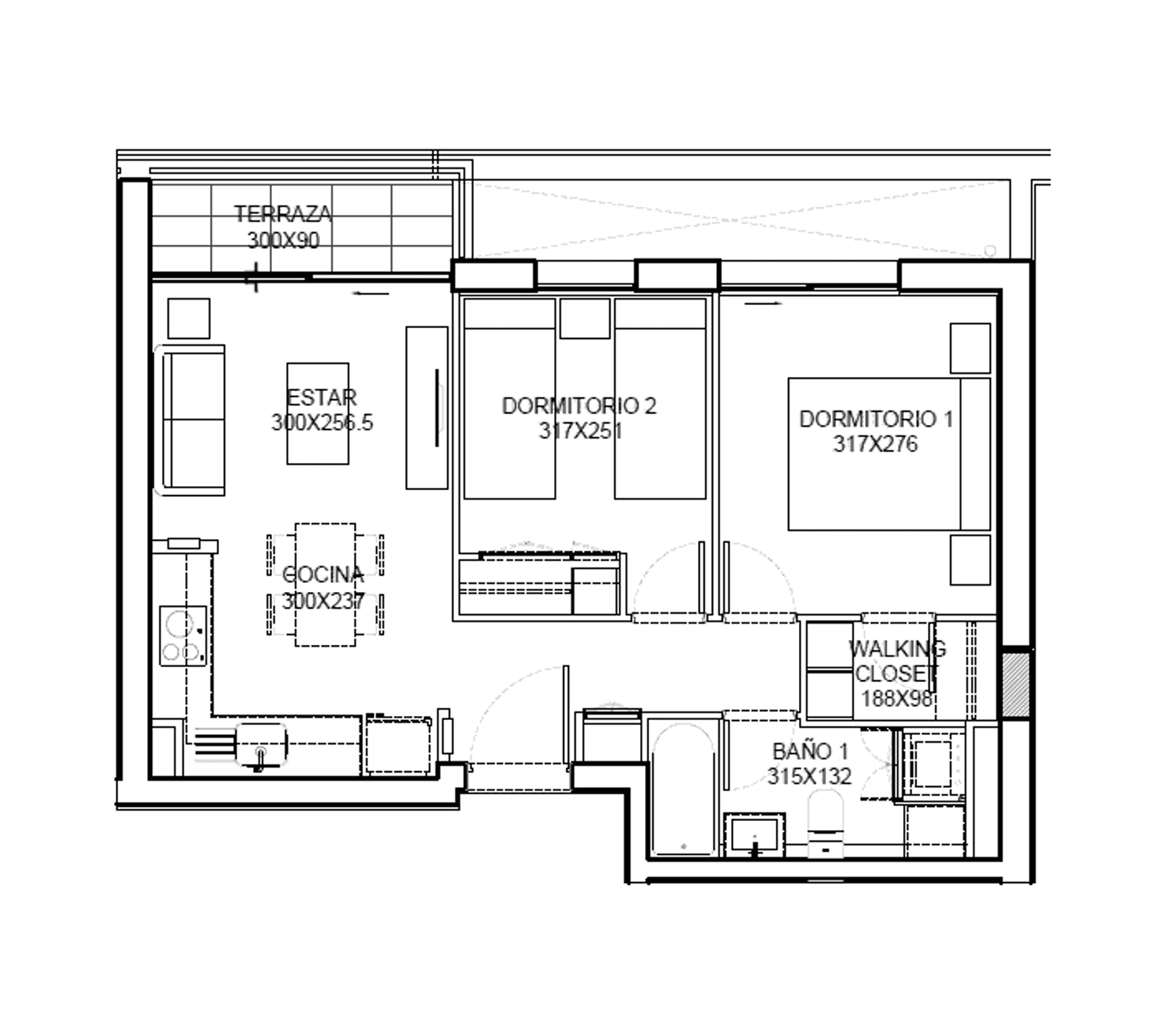 Plano 2D1B - 998