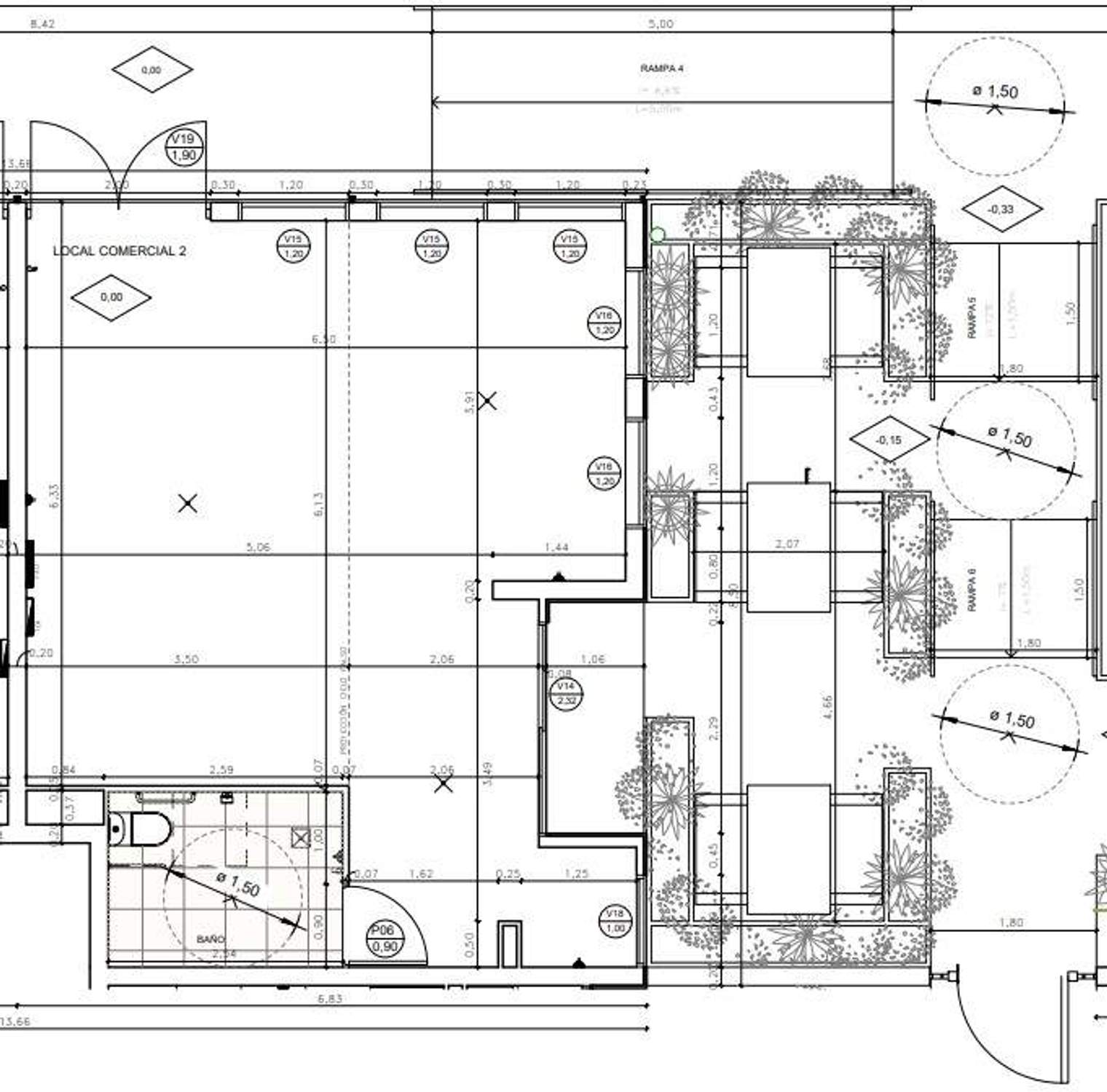 Plano LOCAL COMERCIAL 2A CON ESTACIONAMIENTO