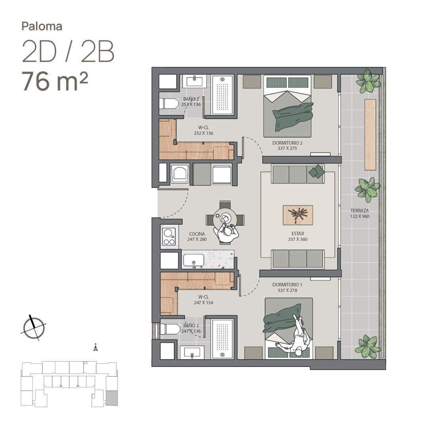 Plano Depto 503 - 2D/2B