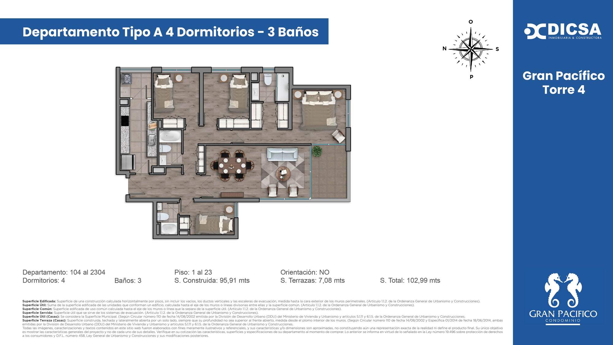 Plano Departamento Tipo A   4D-3B