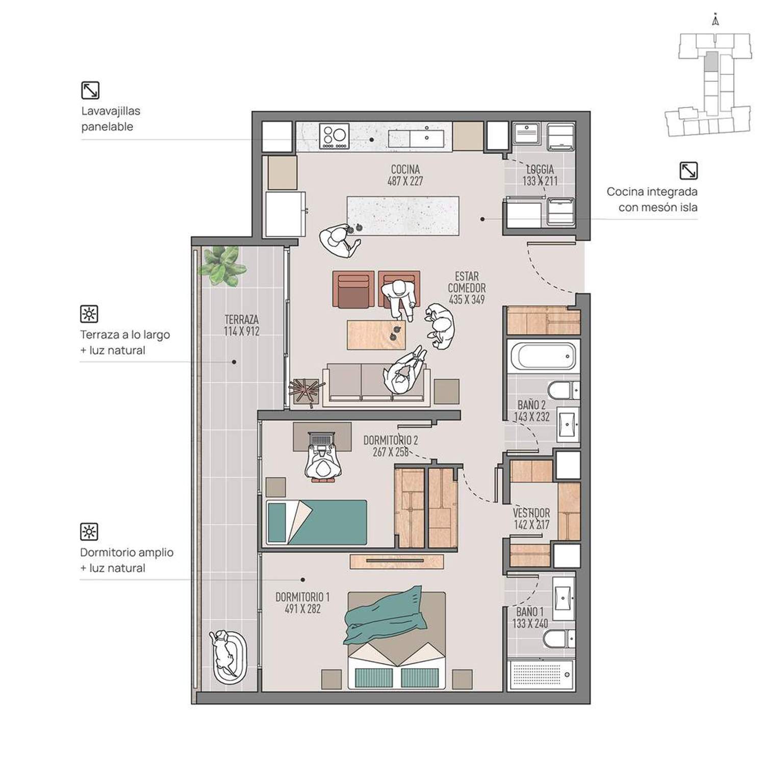 Plano 215 - 91 m2