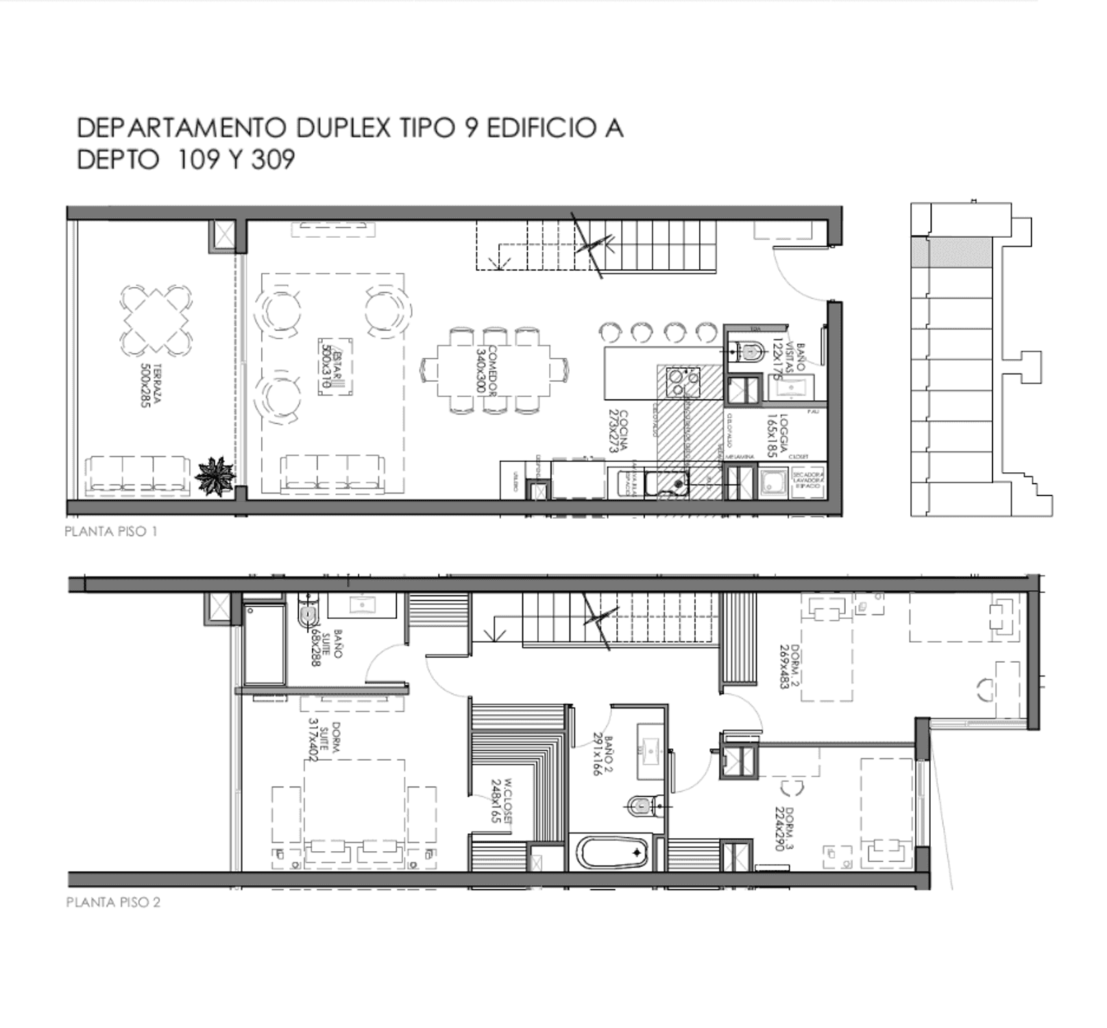 Plano TIPO 9 Edificio A - Duplex