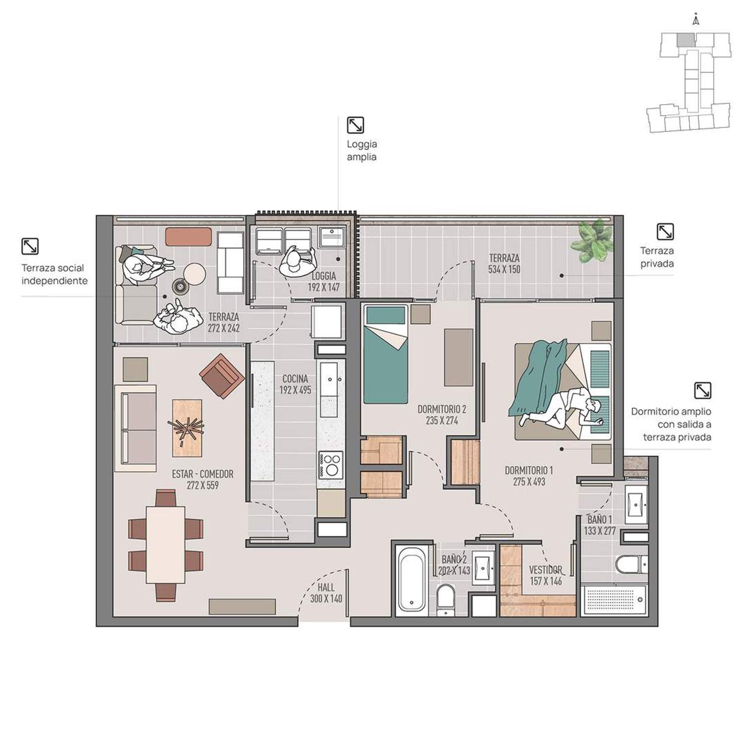 Plano 213 - 93,1 m2