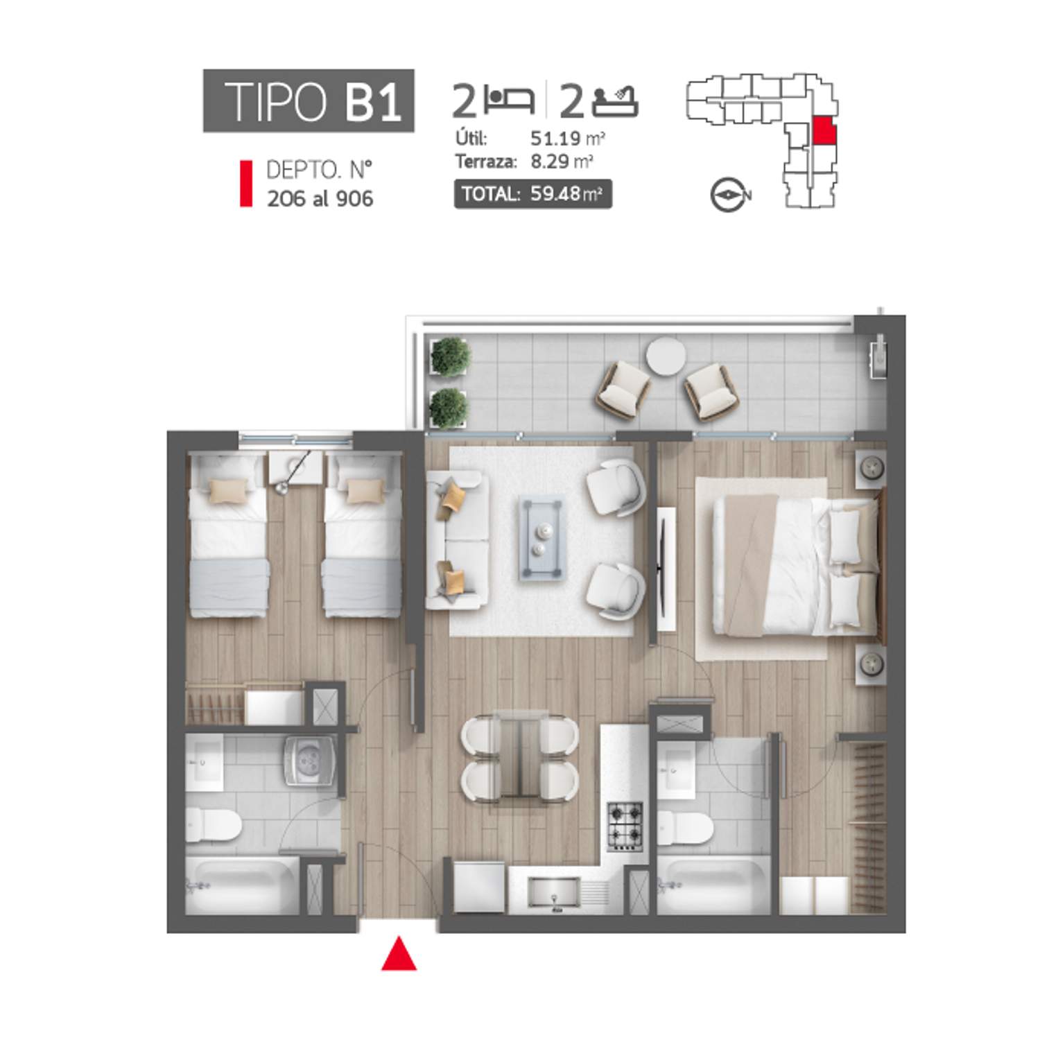 Plano B1-206 al 906
