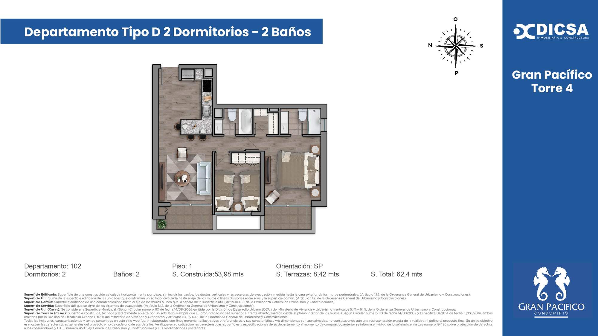 Plano Departamento Tipo D   2D-2B