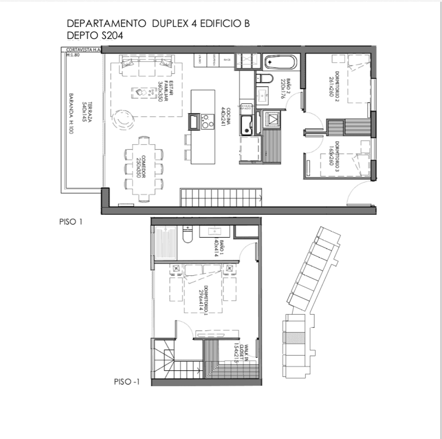 Plano S204 Edificio B - DUPLEX